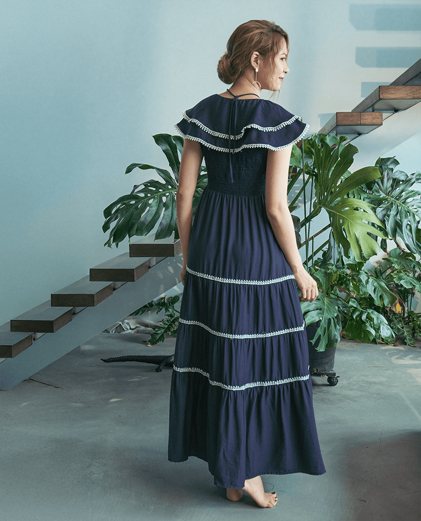 Đầm Maxi Thâm Lam DRE175 - Hity