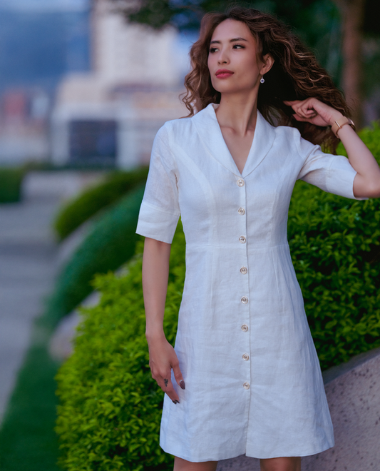 Đầm Vintage Linen An Nam DRE143