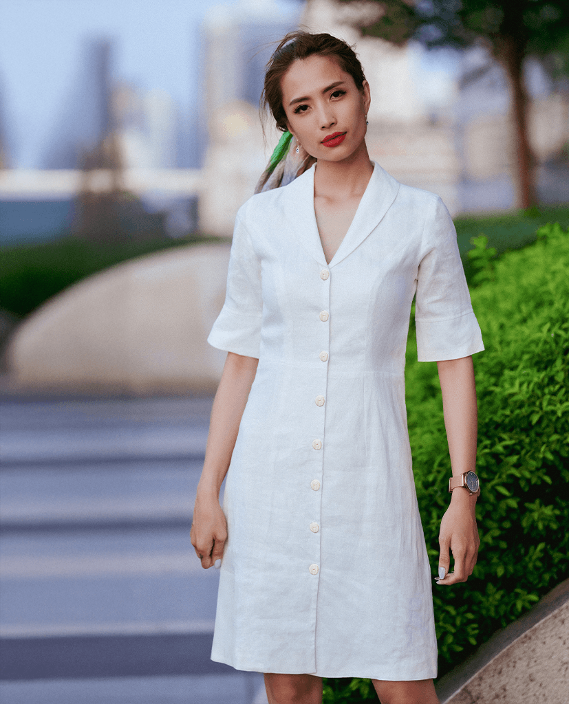 Đầm Vintage Linen An Nam DRE143 - Hity