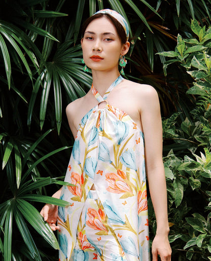 Đầm Bộ Cổ Yếm Tulips DRE230 - Hity