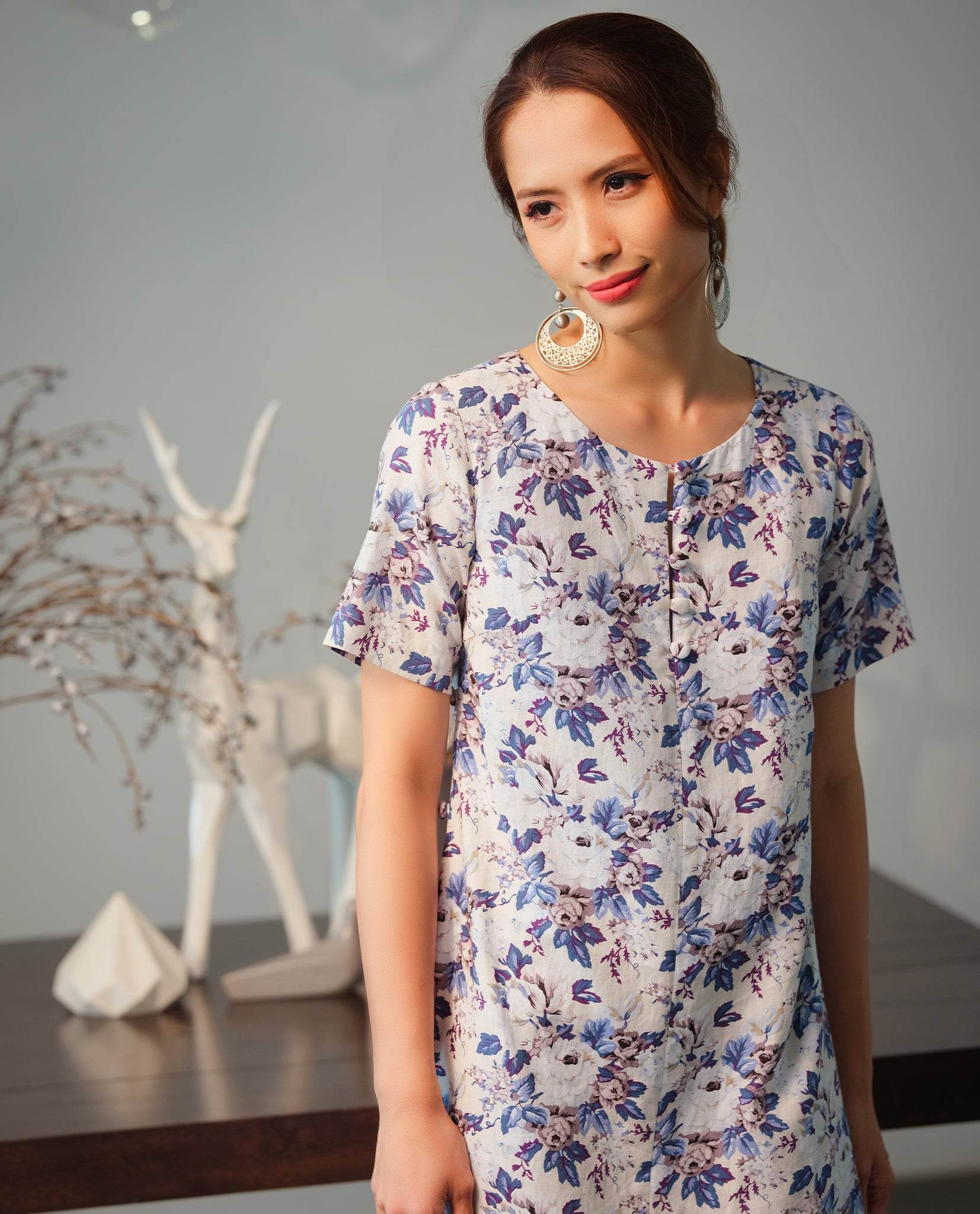 Đầm Linen Suông Mẫu Đơn DRE124 - Hity