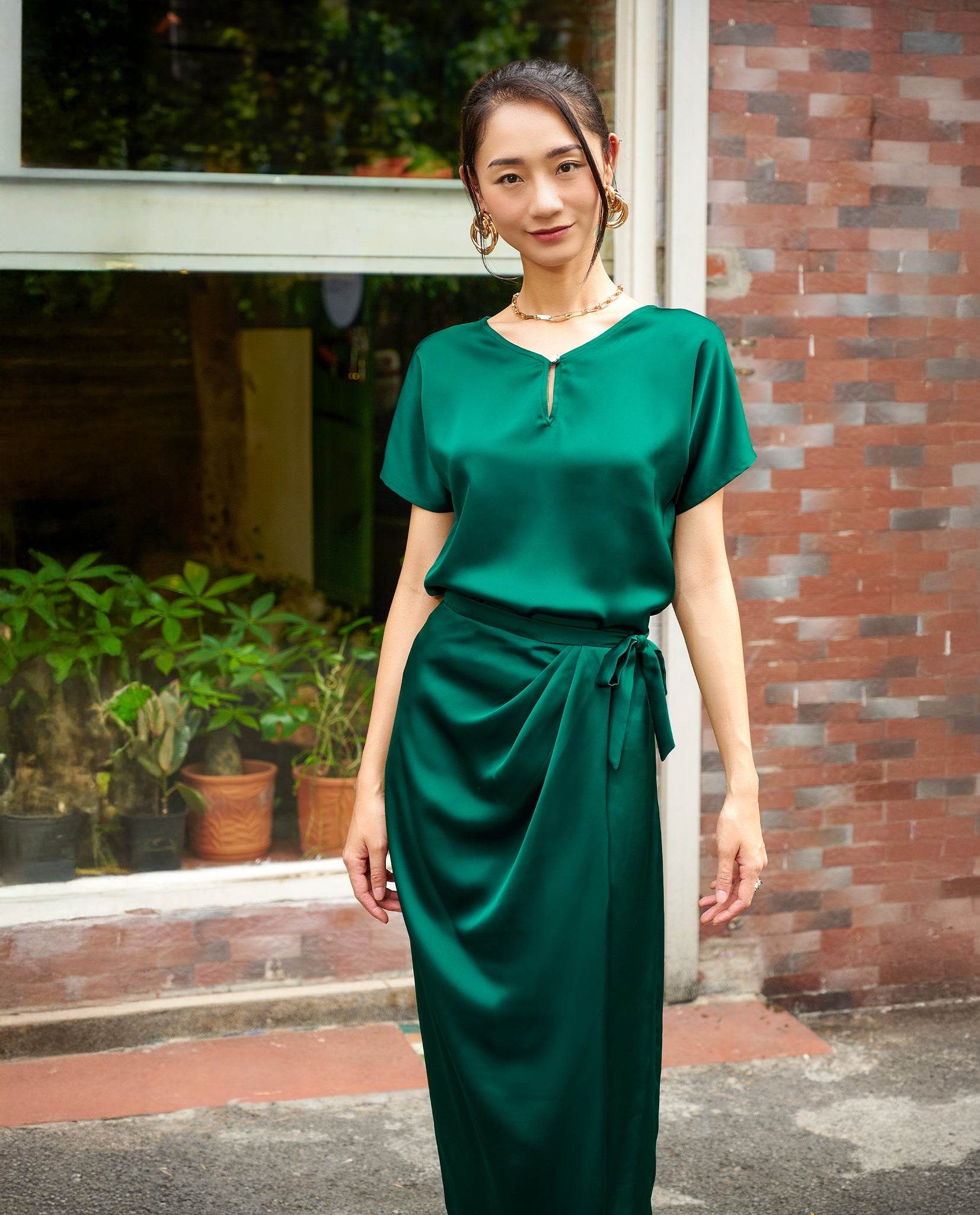 Áo Cổ V Cúc Phương TOP215 - Hity