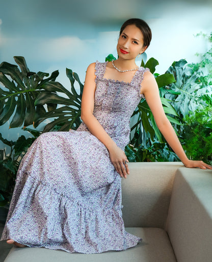 Đầm maxi cotton hoa nhí thời trang Hity DRE161