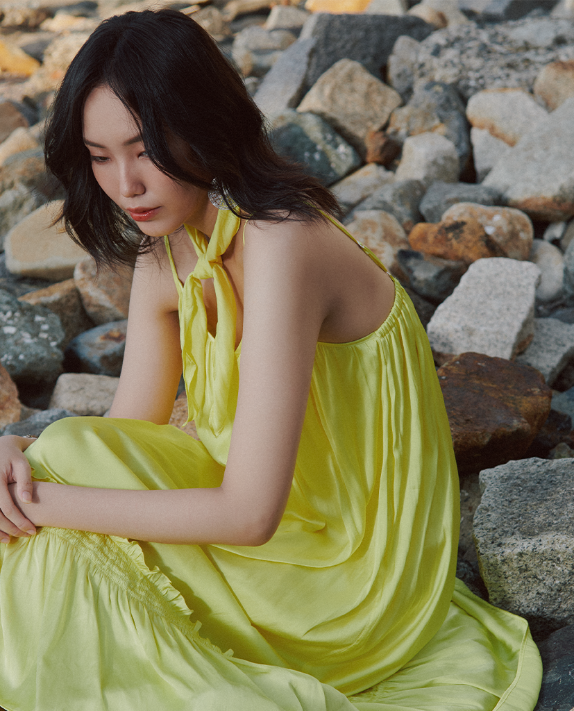 Đầm Midi Hướng Dương DRE192