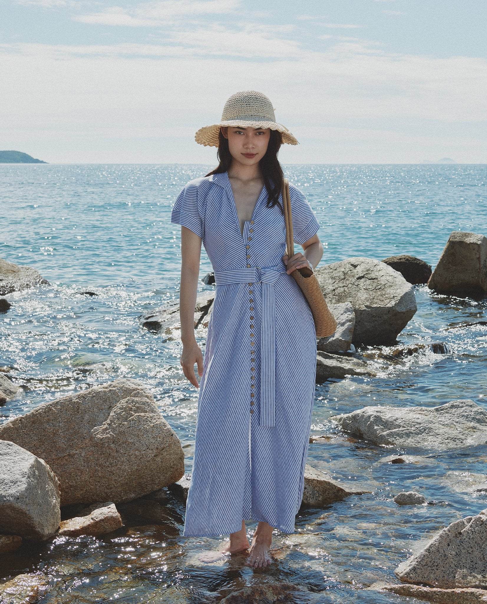 Đầm Maxi Linen Tuyền DRE173 - Hity