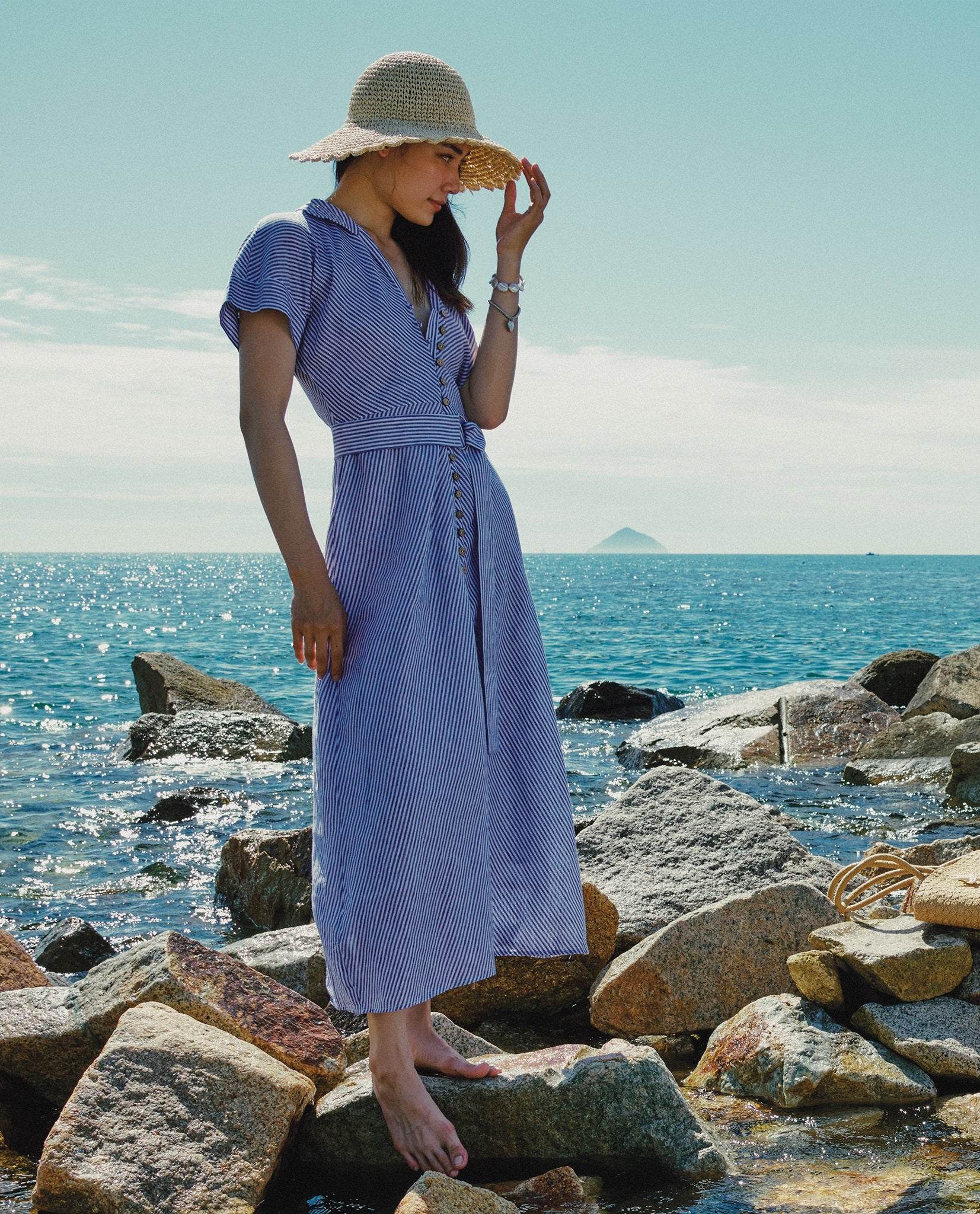 Đầm Maxi Linen Tuyền DRE173 - Hity