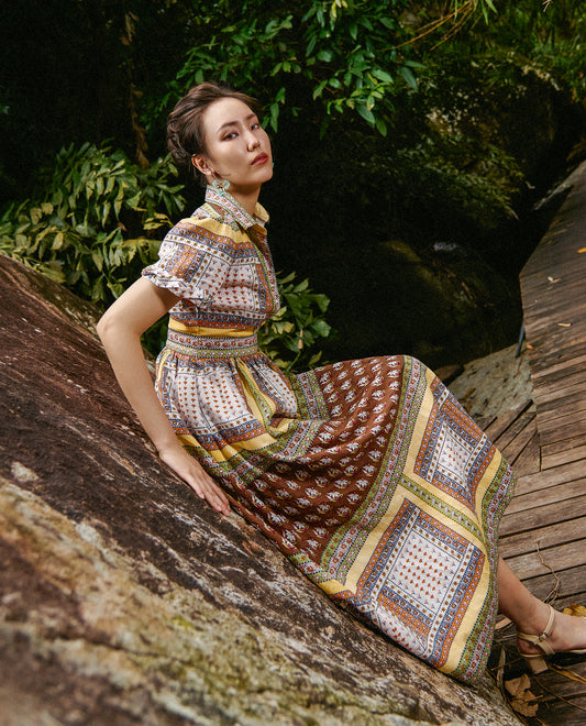 Đầm Sơ Mi Linen Bohemian DRE228