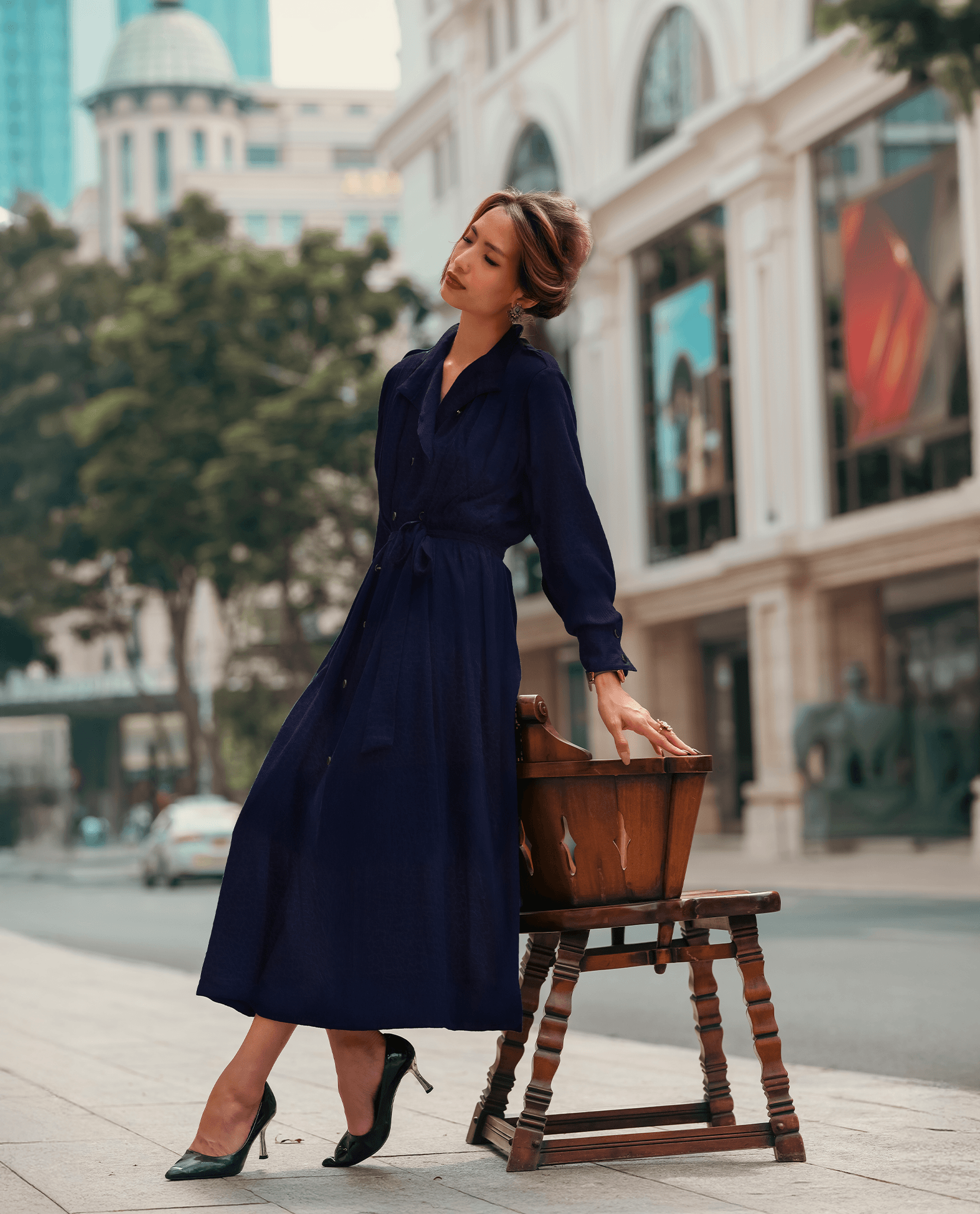 Đầm Midi Lụa Ảnh DRE152 - Hity