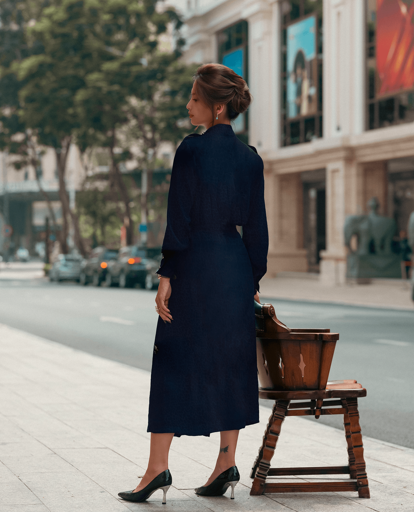 Đầm Midi Lụa Ảnh DRE152 - Hity