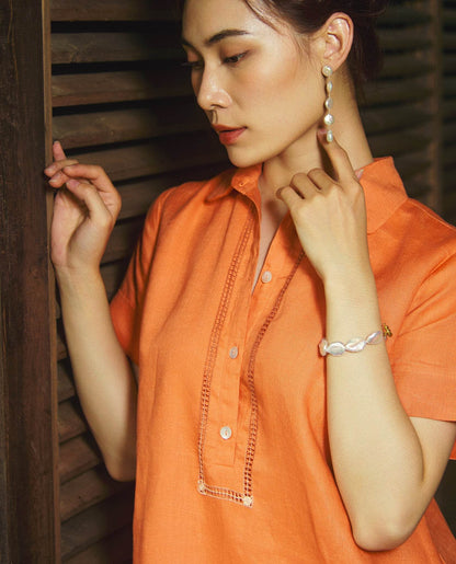 Đầm Sơ Mi Linen Kéo Sợi Mơ Nghiền DRE197 - Hity