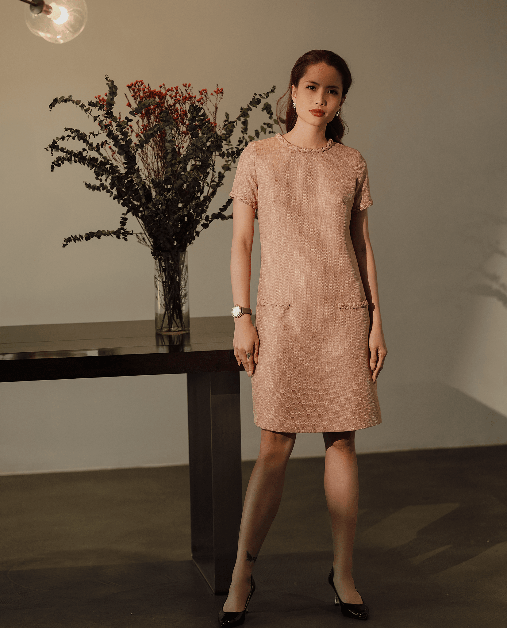 Đầm Suông Tweed Bình An DRE172 - Hity