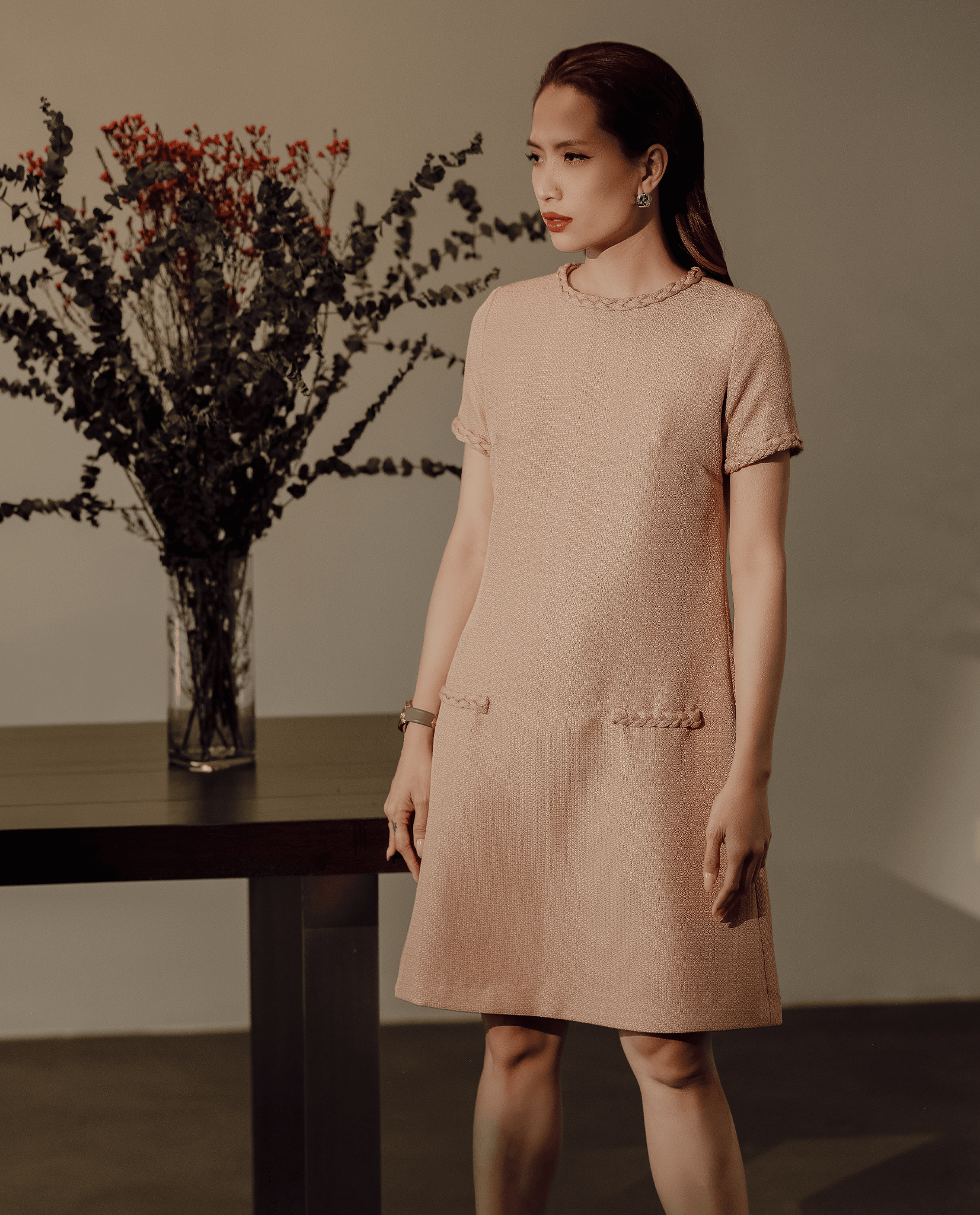 Đầm Suông Tweed Bình An DRE172 - Hity