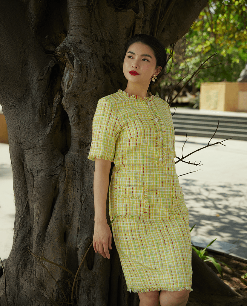 Đầm Suông Tweed Nhã Tích DRE213 - Hity