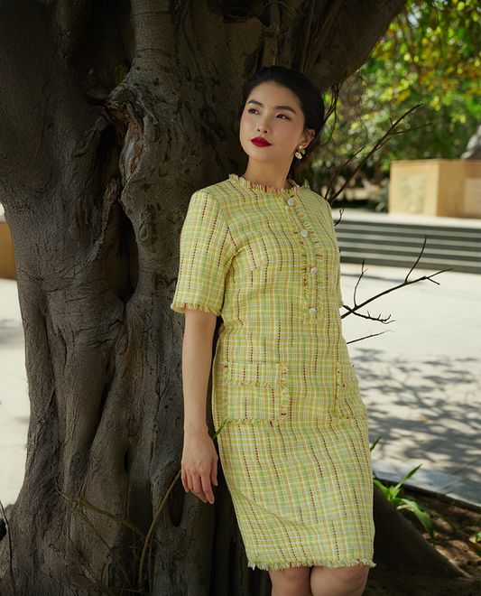 Đầm Suông Tweed Nhã Tích DRE213