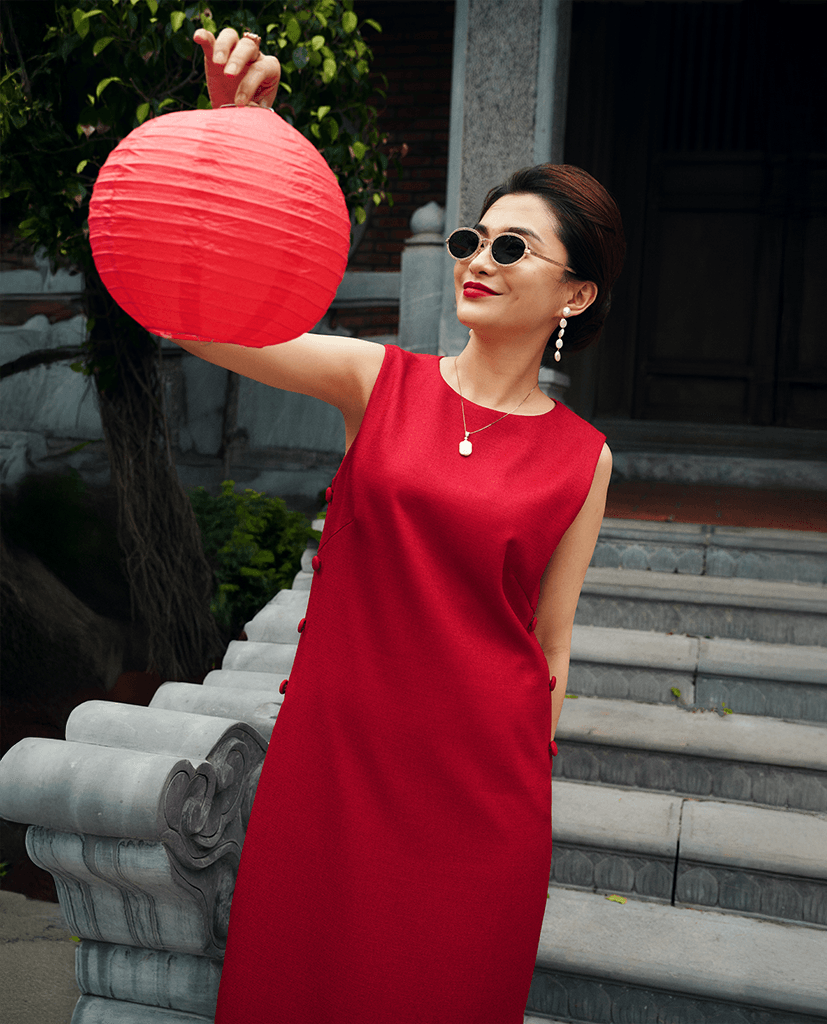 Đầm Xẻ Tweed Lộc DRE223 - Hity