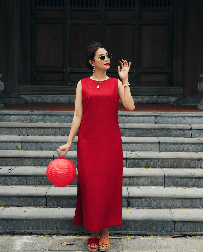 Đầm Xẻ Tweed Lộc DRE223 - Hity