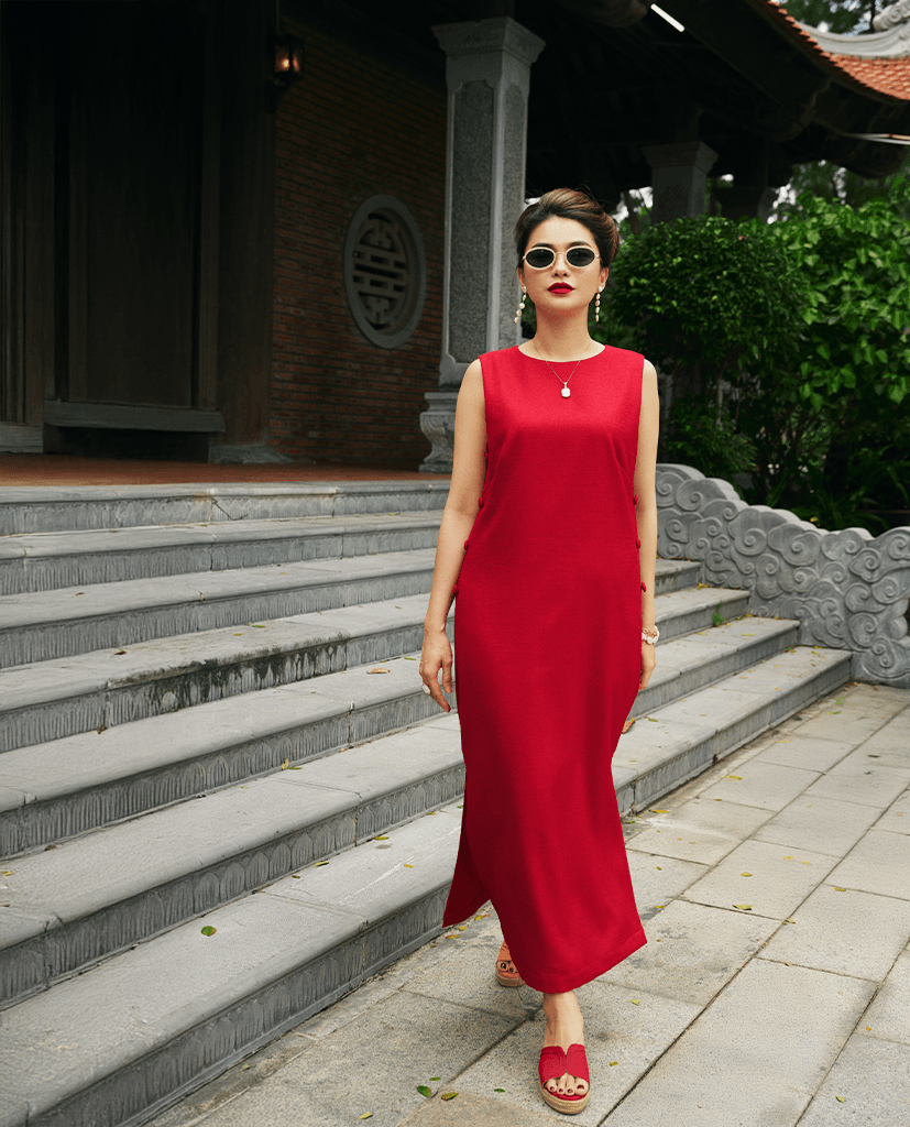 Đầm Xẻ Tweed Lộc DRE223 - Hity