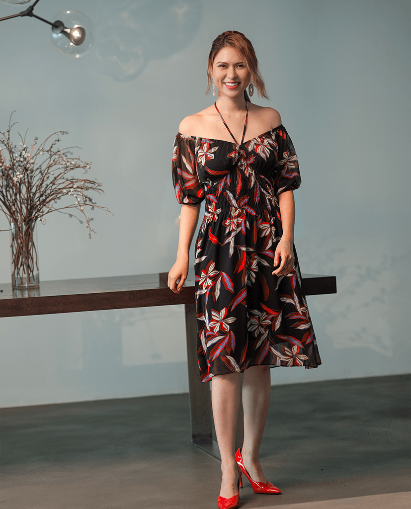 Đầm Trễ Vai Phi Điệp DRE178 - Hity