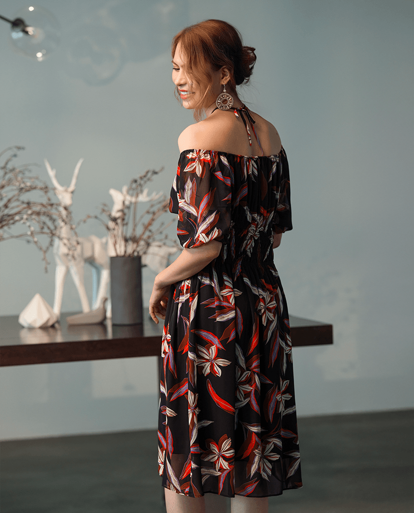 Đầm Trễ Vai Phi Điệp DRE178 - Hity