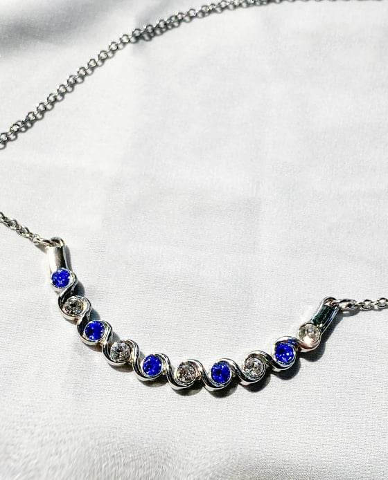 Vòng Cổ Pha Lê Xanh Sky ACC356 - Hity