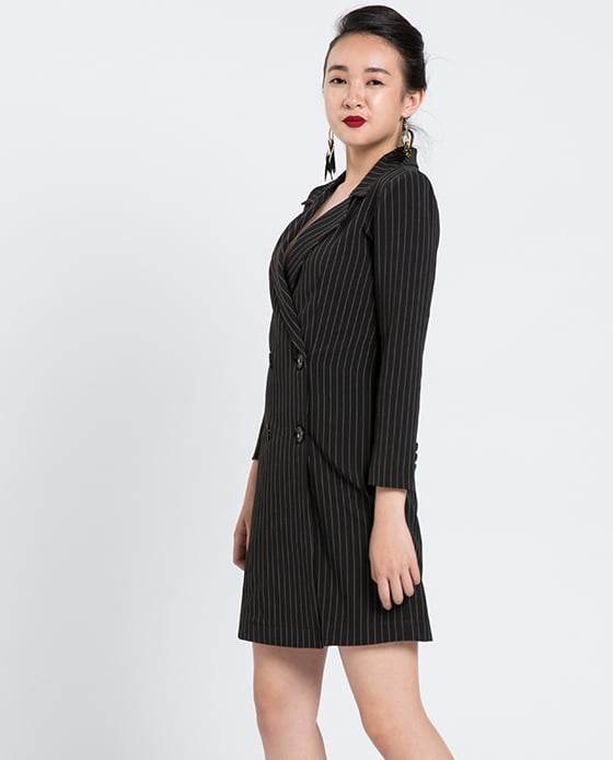 Đầm Blazer Sọc Ô DRE080 - Hity