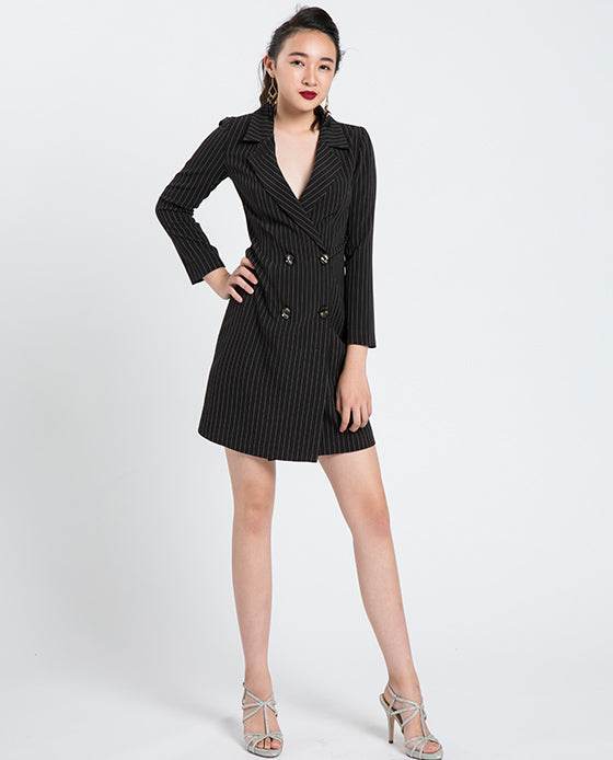 Đầm Blazer Sọc Ô DRE080 - Hity