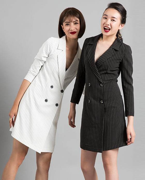 Đầm Blazer Sọc Ô DRE080 - Hity