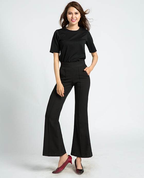 Áo Tshirt Phối Voan Noir TOP071 - Hity