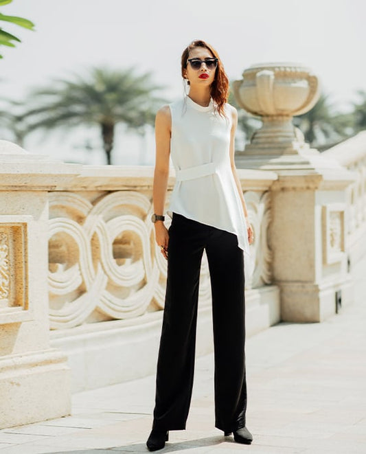 Áo Lệch Tà Peplum Nguyệt TOP118