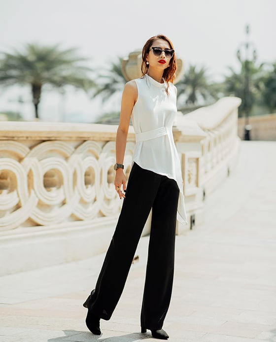 Áo Lệch Tà Peplum Nguyệt TOP118
