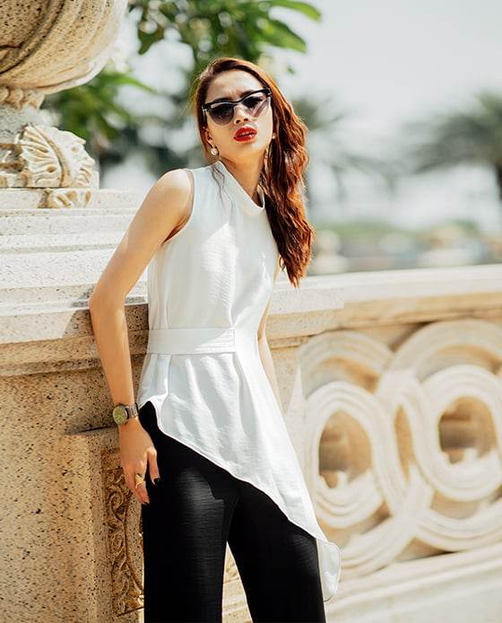 Áo Lệch Tà Peplum Nguyệt TOP118 - Hity