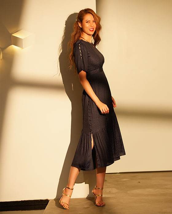 Đầm Midi Lụa Uyển Lam DRE139 - Hity