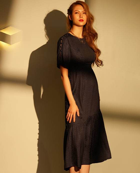 Đầm Midi Lụa Uyển Lam DRE139 - Hity