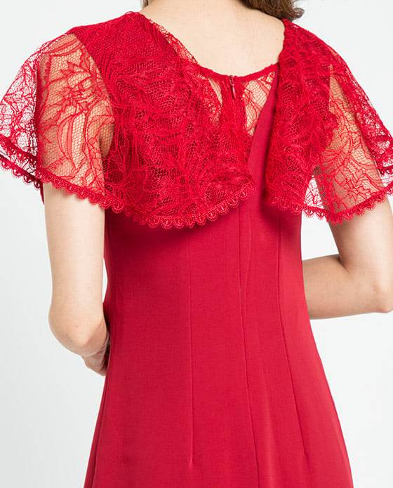 Đầm Ôm Phối Ren Lửa DRE086 - Hity