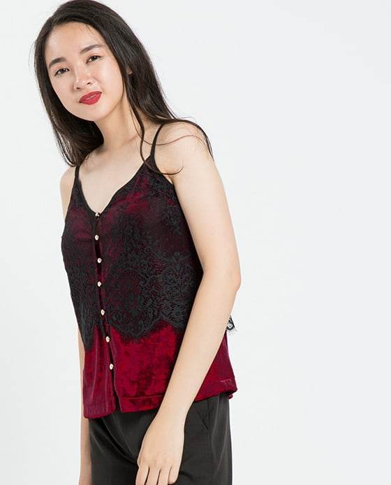 Áo Hai Dây Nhung Mật Ngọc TOP080 - Hity