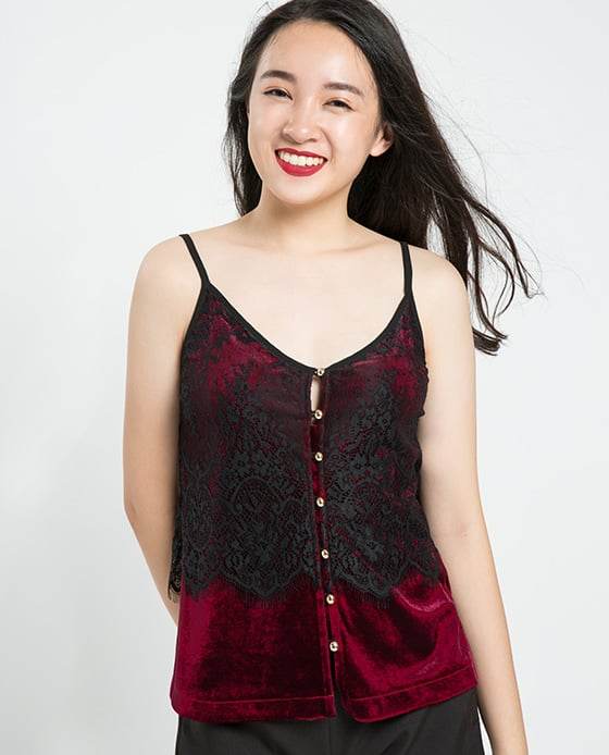 Áo Hai Dây Nhung Mật Ngọc TOP080 - Hity