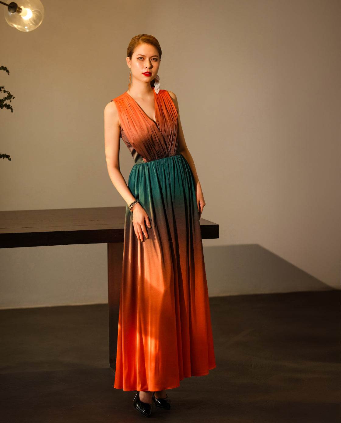 Đầm Maxi Ombre Hoàng Hôn DRE165 - Hity