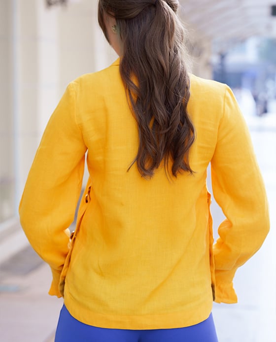 Áo Cổ Ve Linen Susan TOP148
