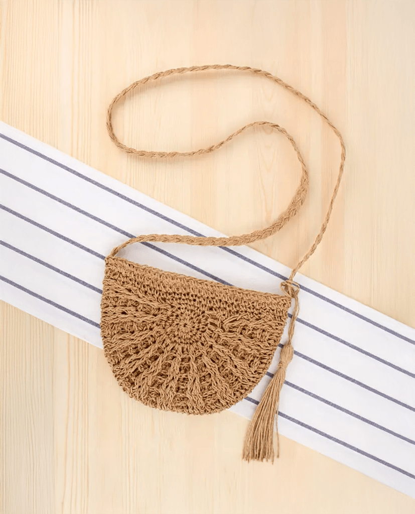 Giỏ Cói Đeo Chéo Bán Nguyệt ACC007 - Hity