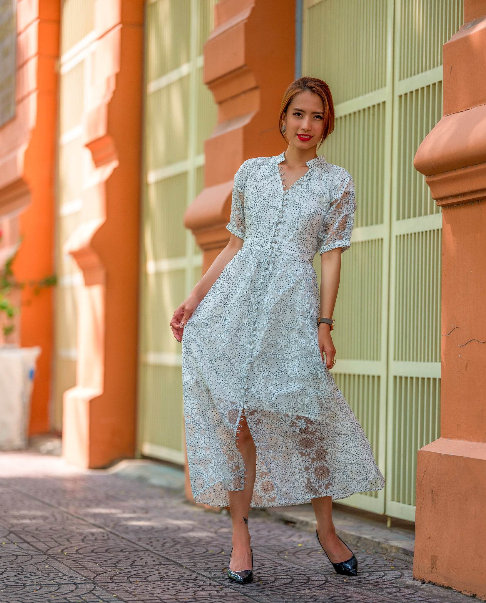 Đầm Midi Organza Mai DRE138 - Hity