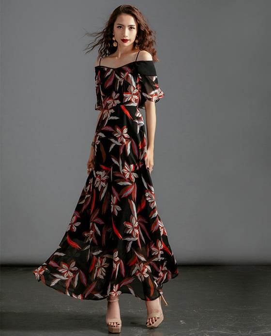 Đầm Maxi Trễ Vai Chu Huyền DRE110 - Hity