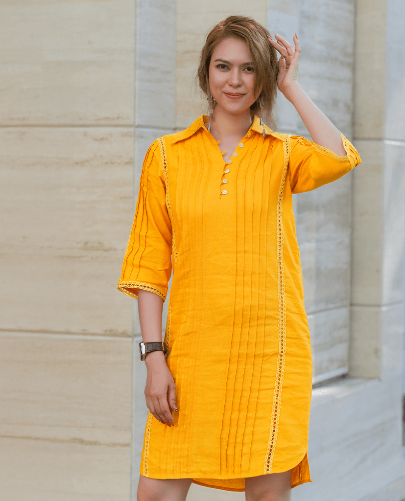 Đầm Sơ Mi Linen Tràng An DRE135 - Hity