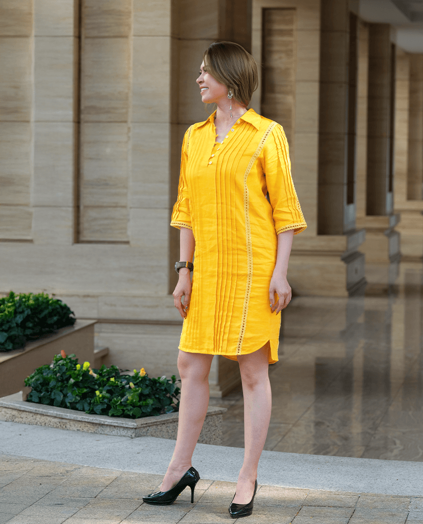 Đầm Sơ Mi Linen Tràng An DRE135 - Hity