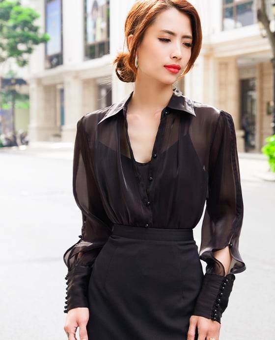 Áo Sơ Mi Organza Gatsby TOP152 - Hity