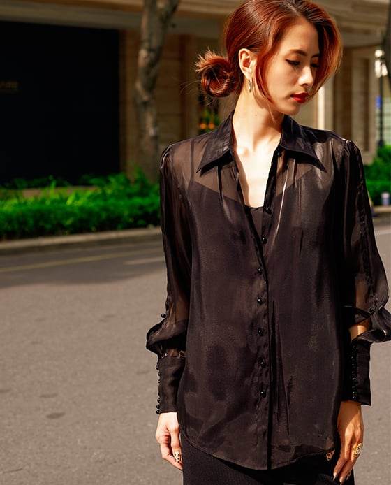 Áo Sơ Mi Organza Gatsby TOP152 - Hity