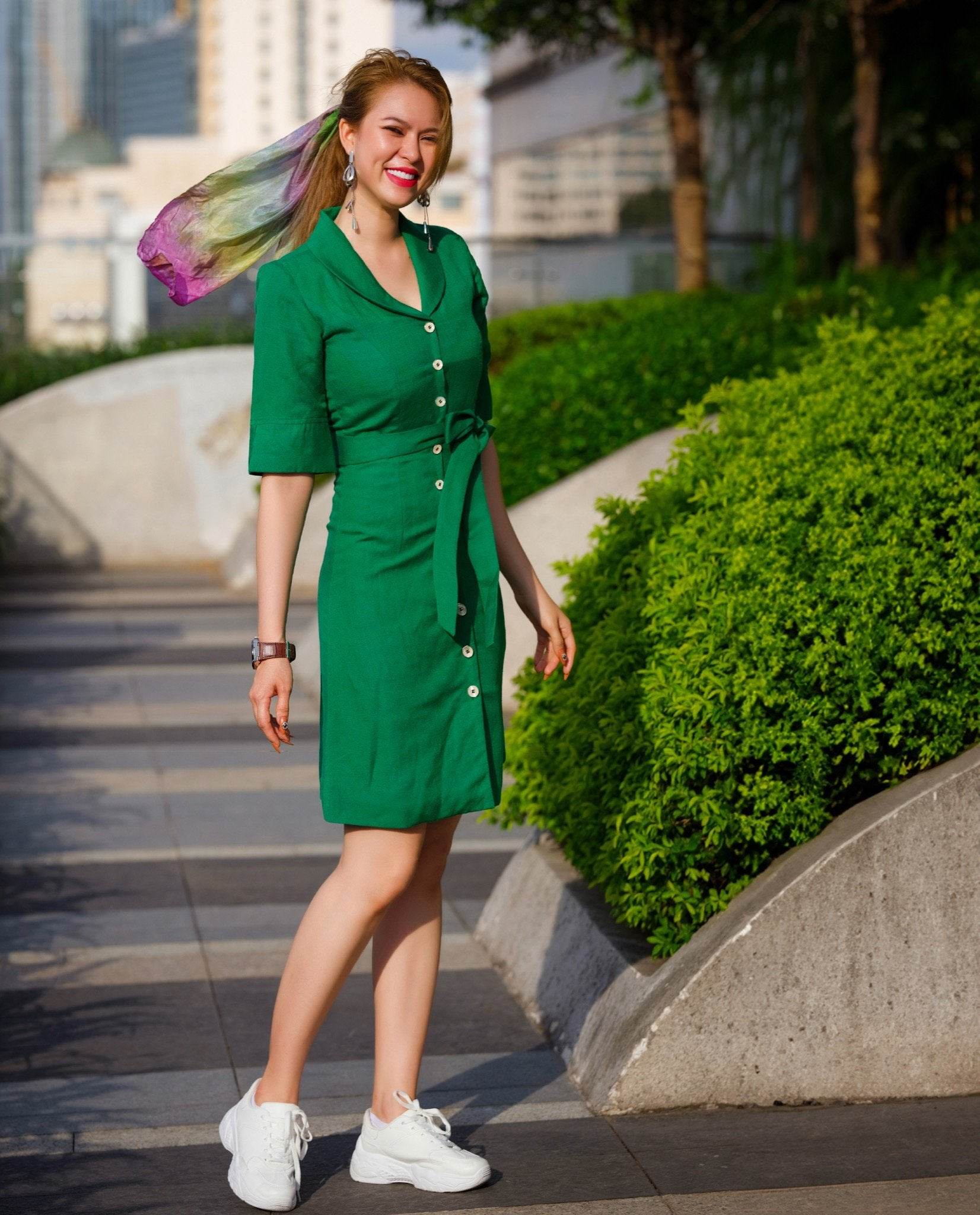 Đầm Ôm Linen Trúc DRE143 - Hity