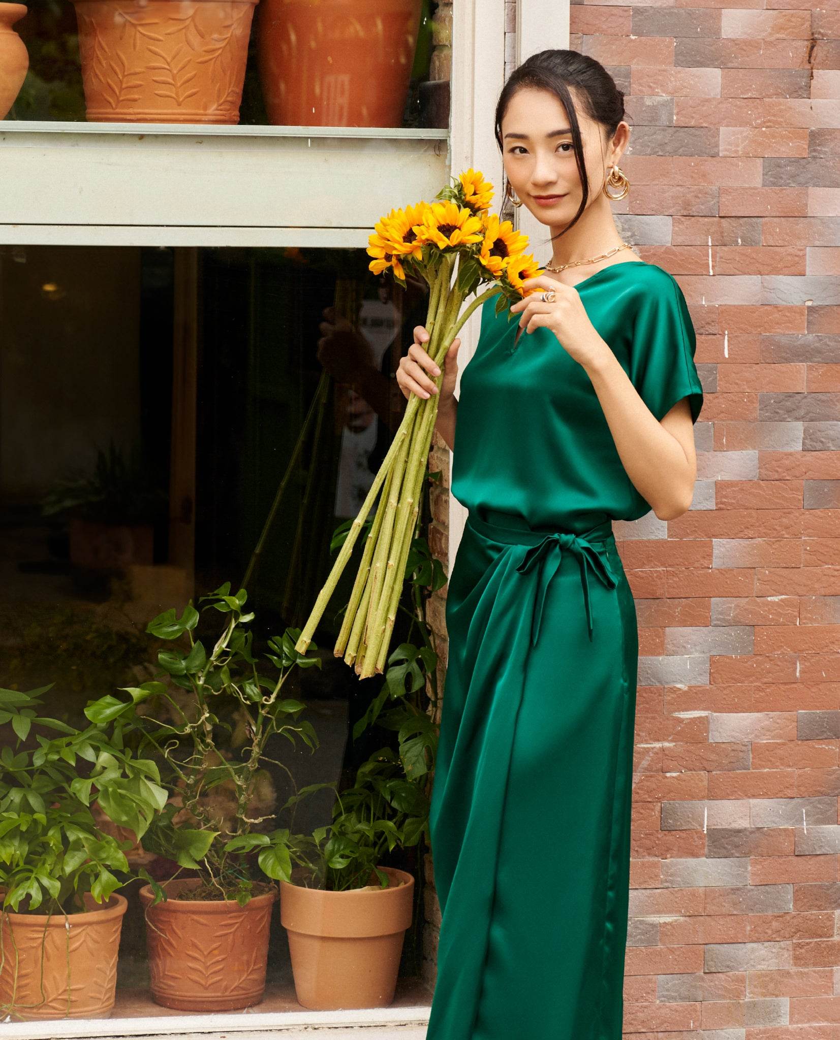 Áo Cổ V Cúc Phương TOP215 - Hity