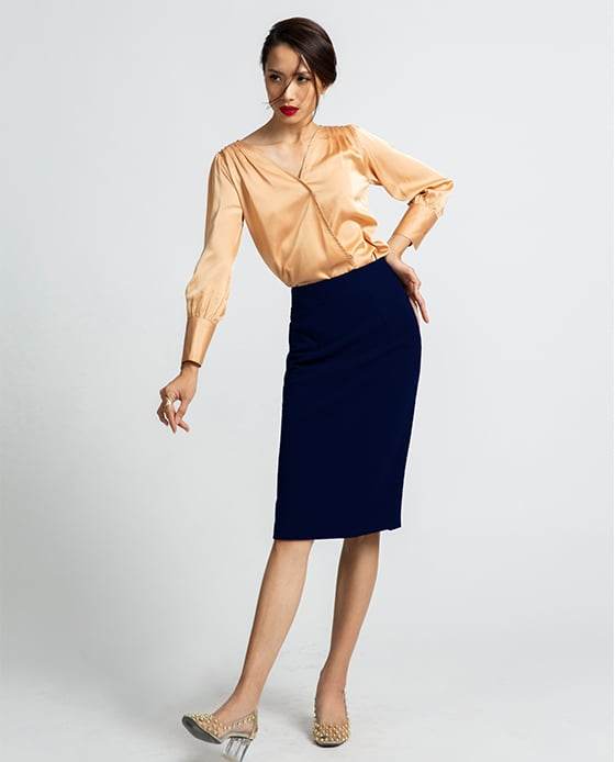 Váy Bút Chì Hải Quân SKI031 - Hity