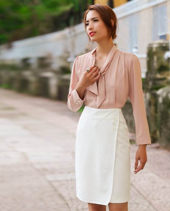 Váy Đắp Vạt Poeny SKI029 - Hity