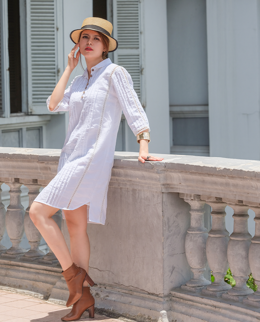 Đầm Linen Sơ Mi L'amant DRE135
